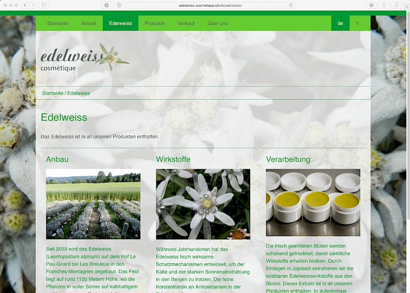 edelweiss cosmétique