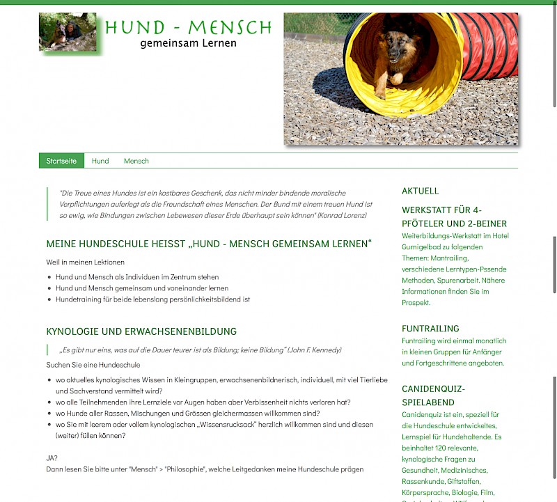 HUND MENSCH - gemeinsdam Lernen